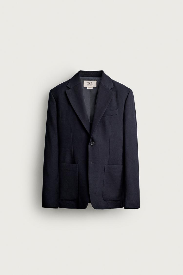 Blazer de lana 100% cuadros corte regular 8