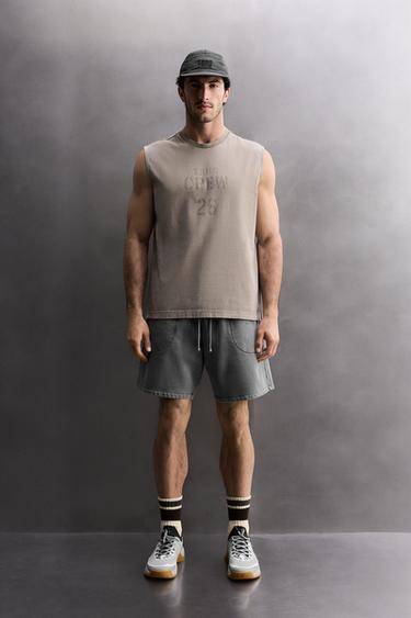 TRAINING TANK TOP - Brown by Zara