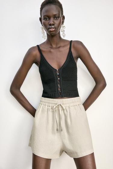 BERMUDA BOXER AVEC LIN - Sable de Zara - Image 2