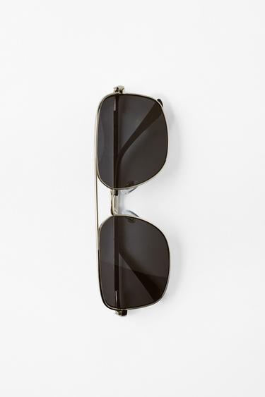 GAFAS DE SOL METÁLICAS CUADRADAS - Plata de Zara