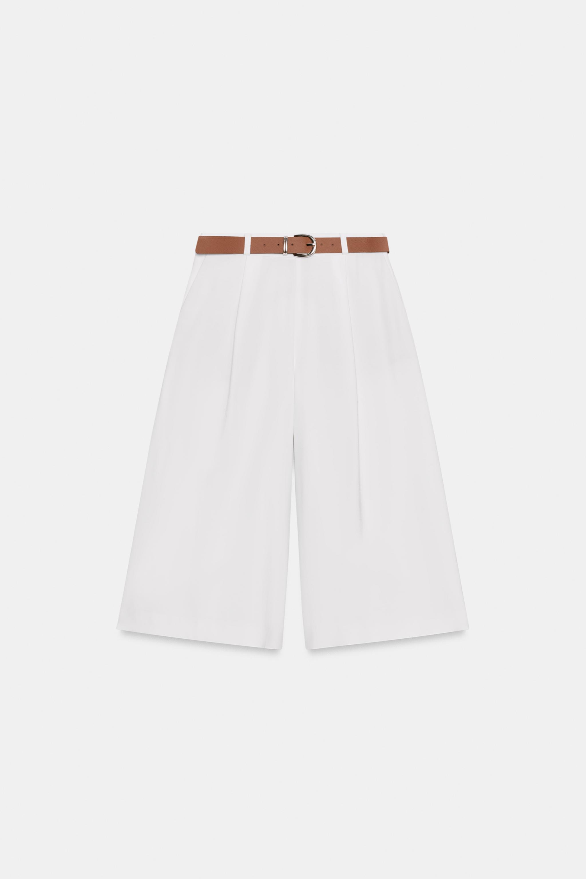 BELTED LONG BERMUDA SHORTS