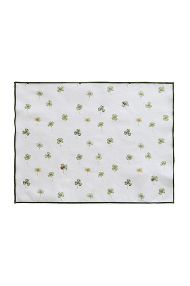 RESIN-COATED CLOVER PLACEMAT - Green by Zara