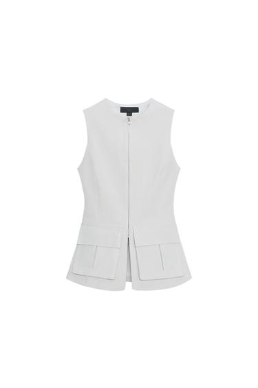 STRETCH COTTON TOP WITH POCKETS