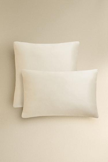 Zara SATEEN PILLOWCASE (500 THREAD COUNT) - Ecru - Image 0