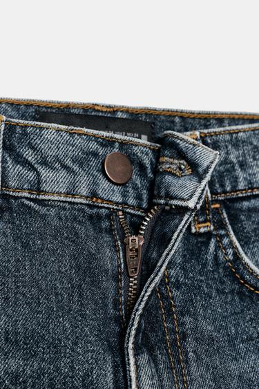 Z1975 STRAIGHT TAPERED HIGH-WAIST JEANS WITH BELT - Indigo by Zara - Image 9