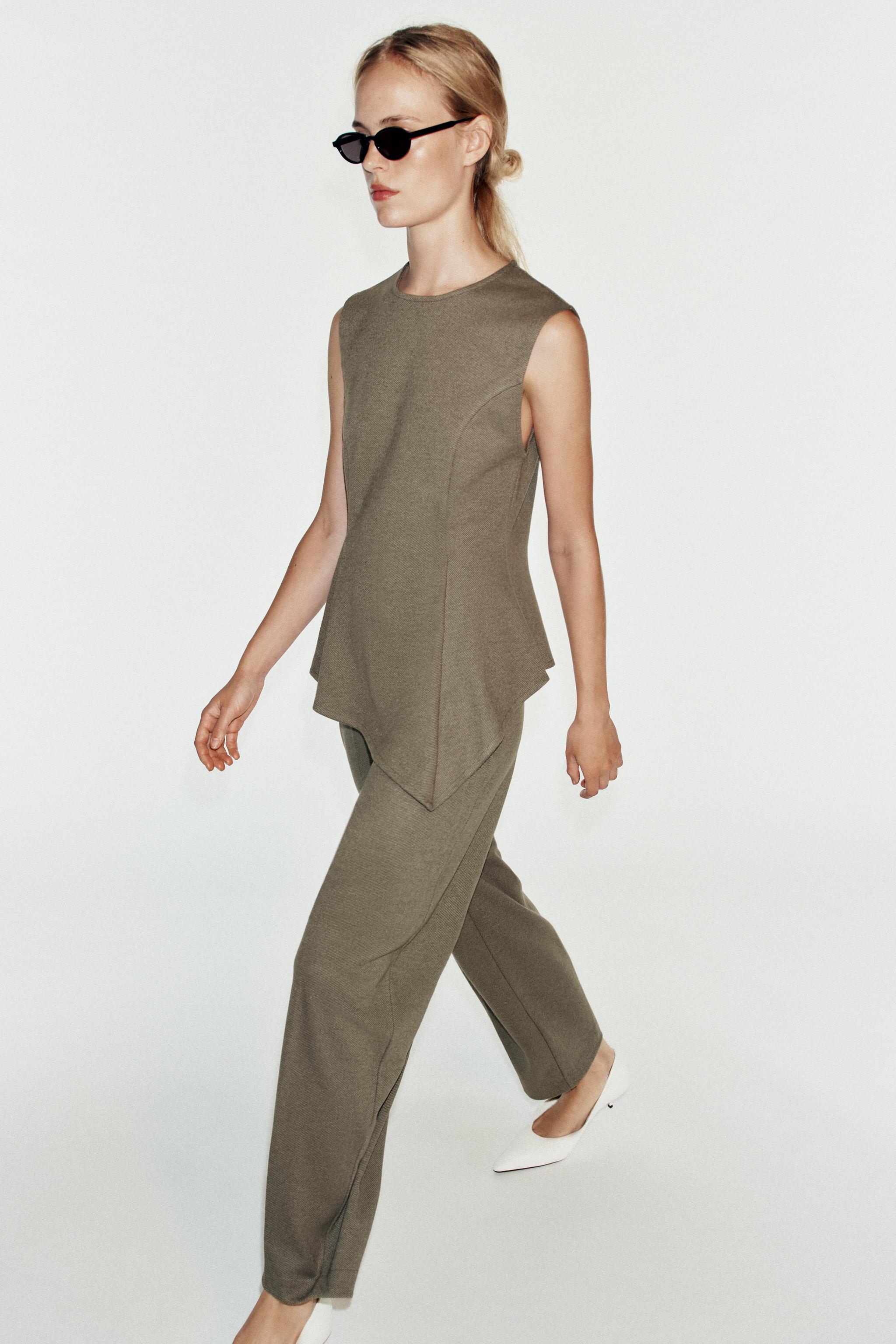 SOFT CARROT PANTS — Brown marl
