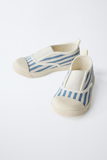STRIPED COTTON PLIMSOLLS - Blue by Zara - Image 2