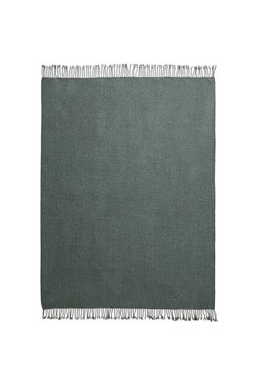 CHENILLE BLANKET - Blue grey by Zara