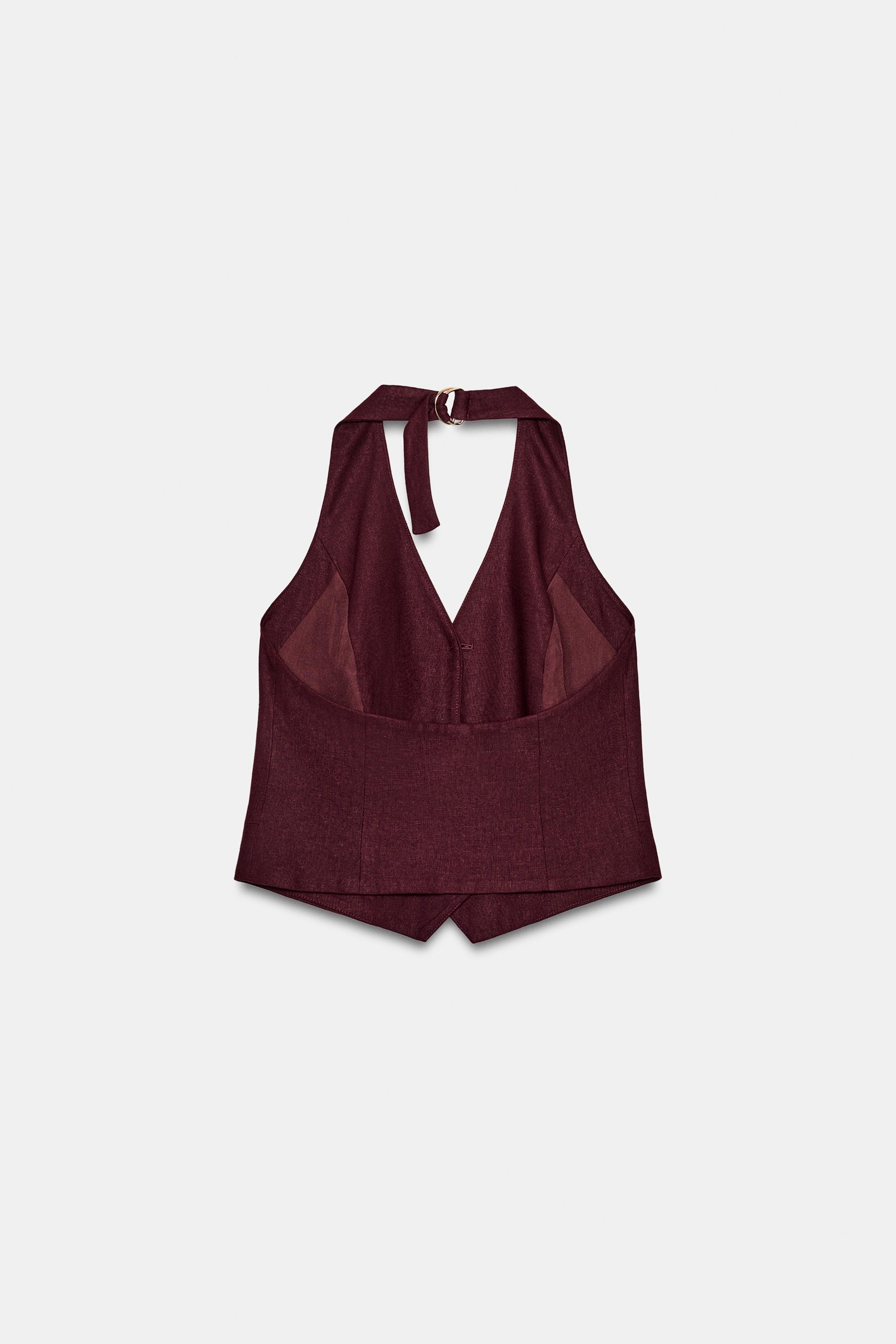GILET HALTER AVEC LIN