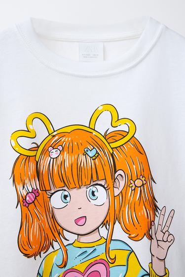 T-SHIRT IMPRIMÉ - Blanc de Zara - Image 2