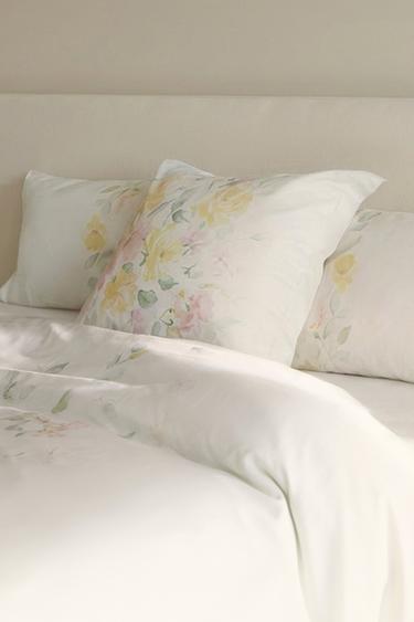 HOUSSE DE COUETTE FLEURS AQUARELLE - Blanc cassé de Zara - Image 5
