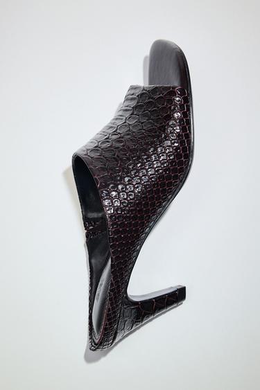 LEATHER MULE SANDALS - LIMITED EDITION - Chocolate Brown by Zara