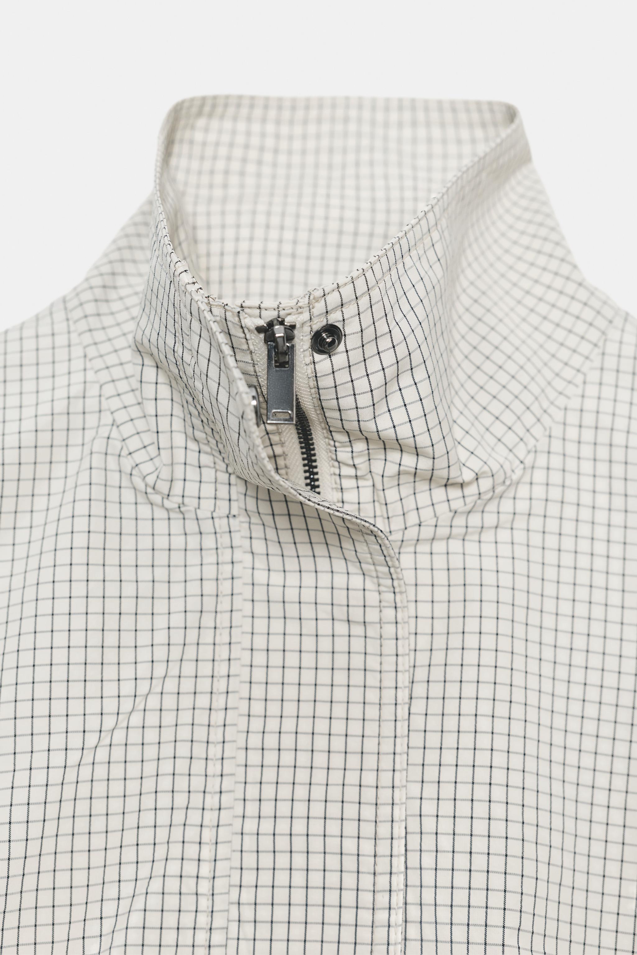 VESTE EN NYLON À CARREAUX