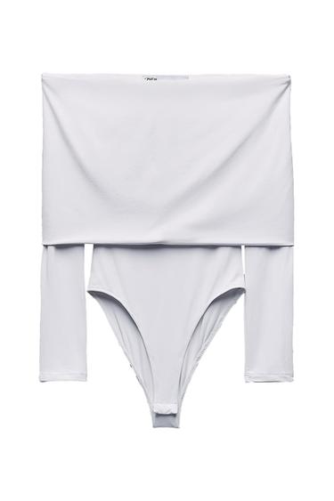 POLYAMIDE OFF-THE-SHOULDER BODYSUIT