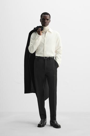 TROUSERS WITH FRONT SEAM DETAIL - Black by Zara - Image 0