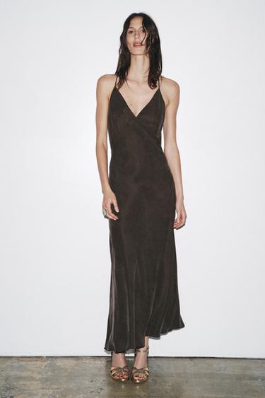 ZW COLLECTION CAMISOLE DRESS - Brown by Zara