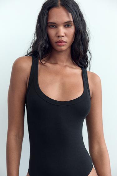 BODY CÔTELÉ - Noir de Zara - Image 1