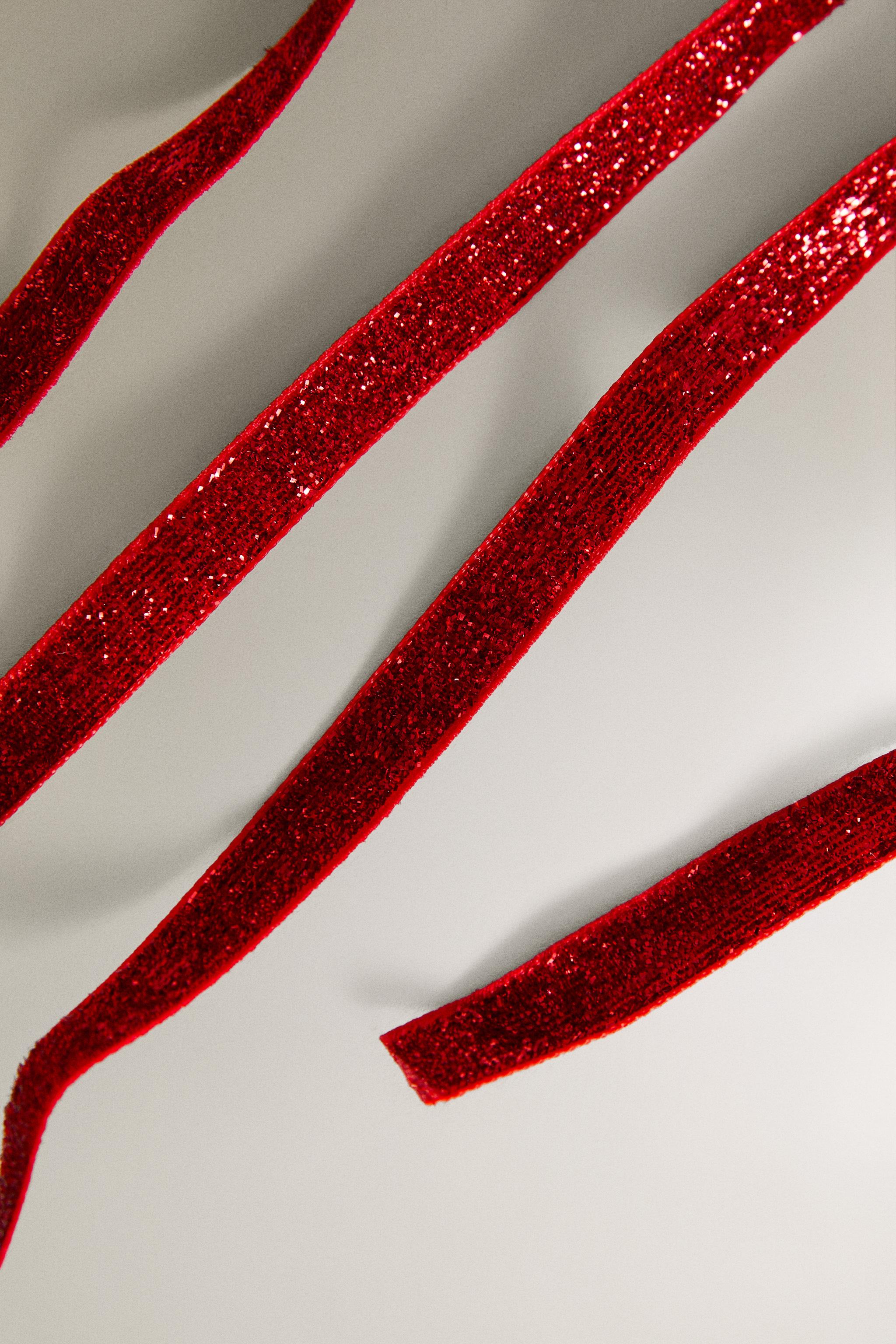 METALLIC THREAD CHRISTMAS GIFT RIBBON