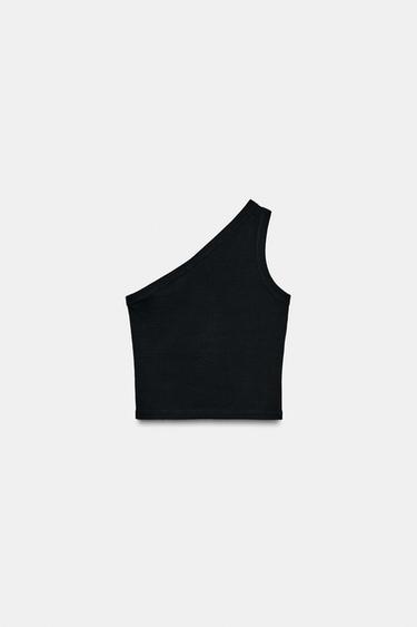 Zara ASYMMETRIC TOP - Black