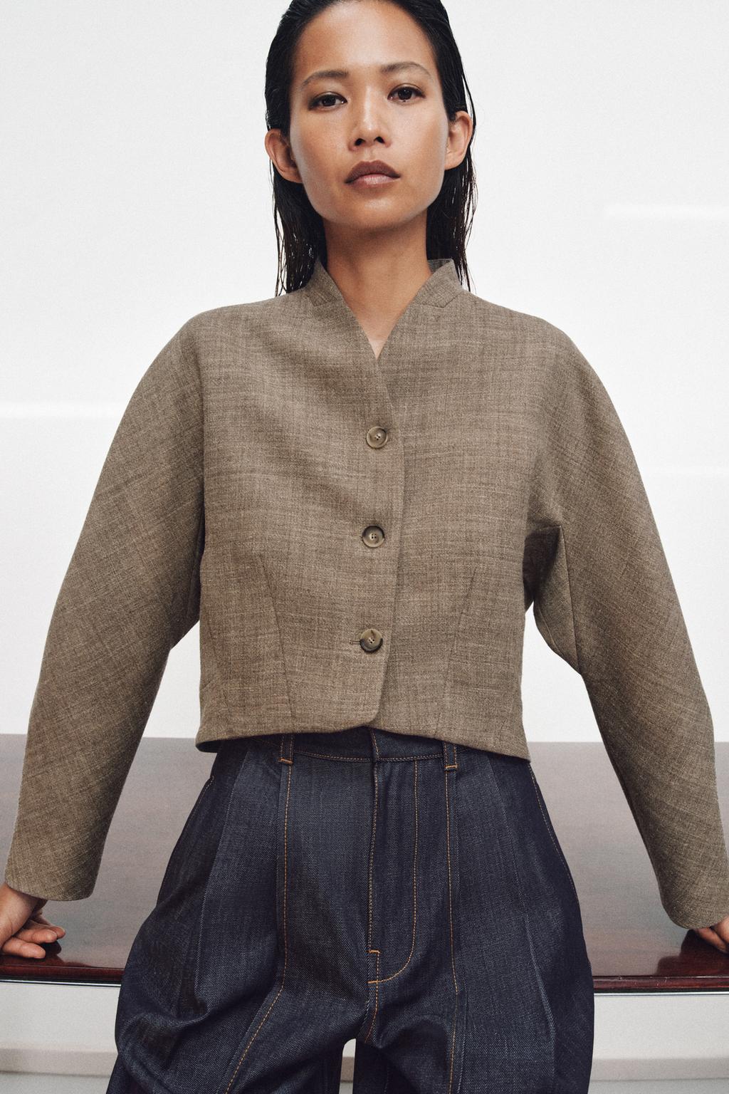 ZW COLLECTION WOOL BLEND CROPPED JACKET - image 2
