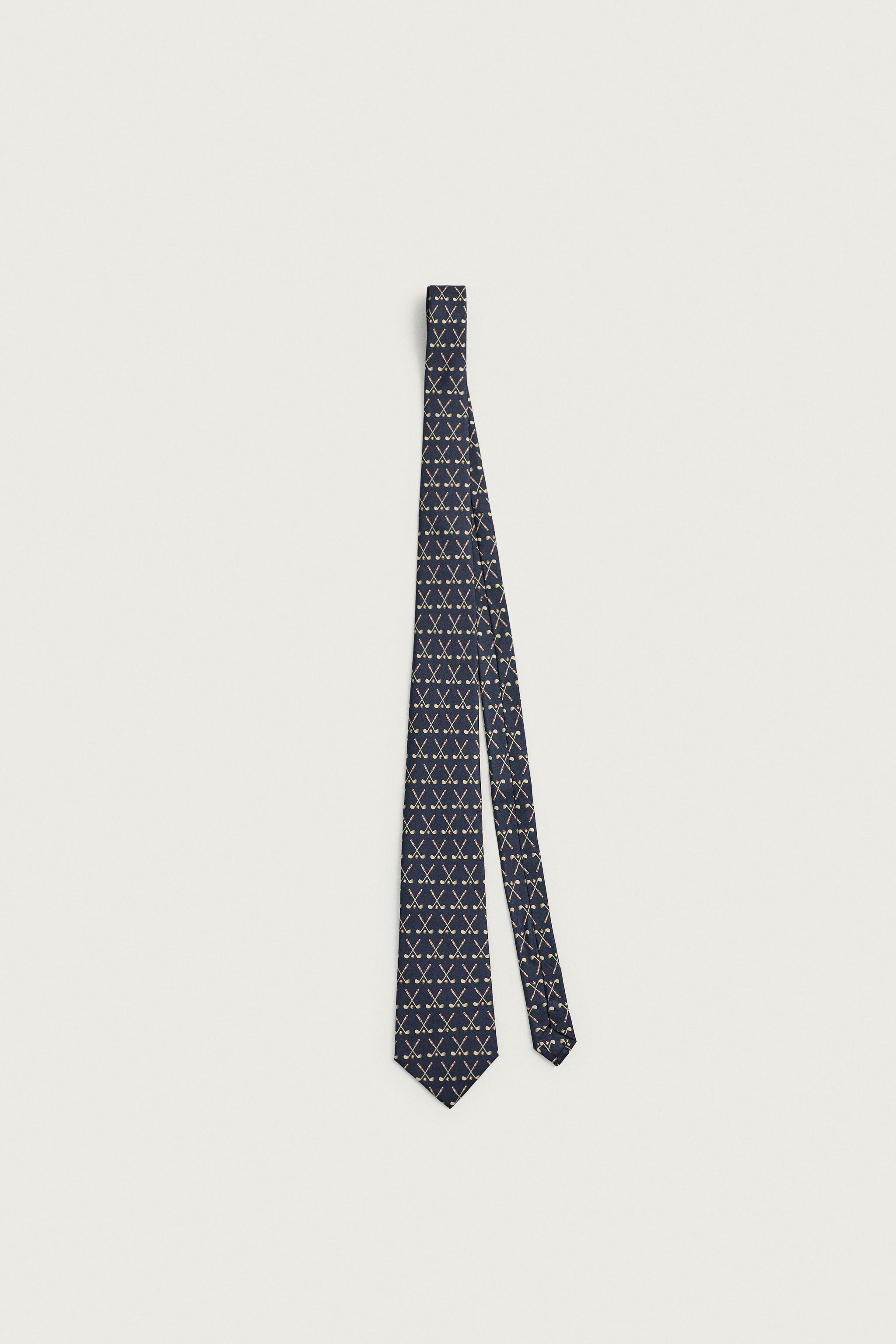 100% SILK JACQUARD GOLF TIE