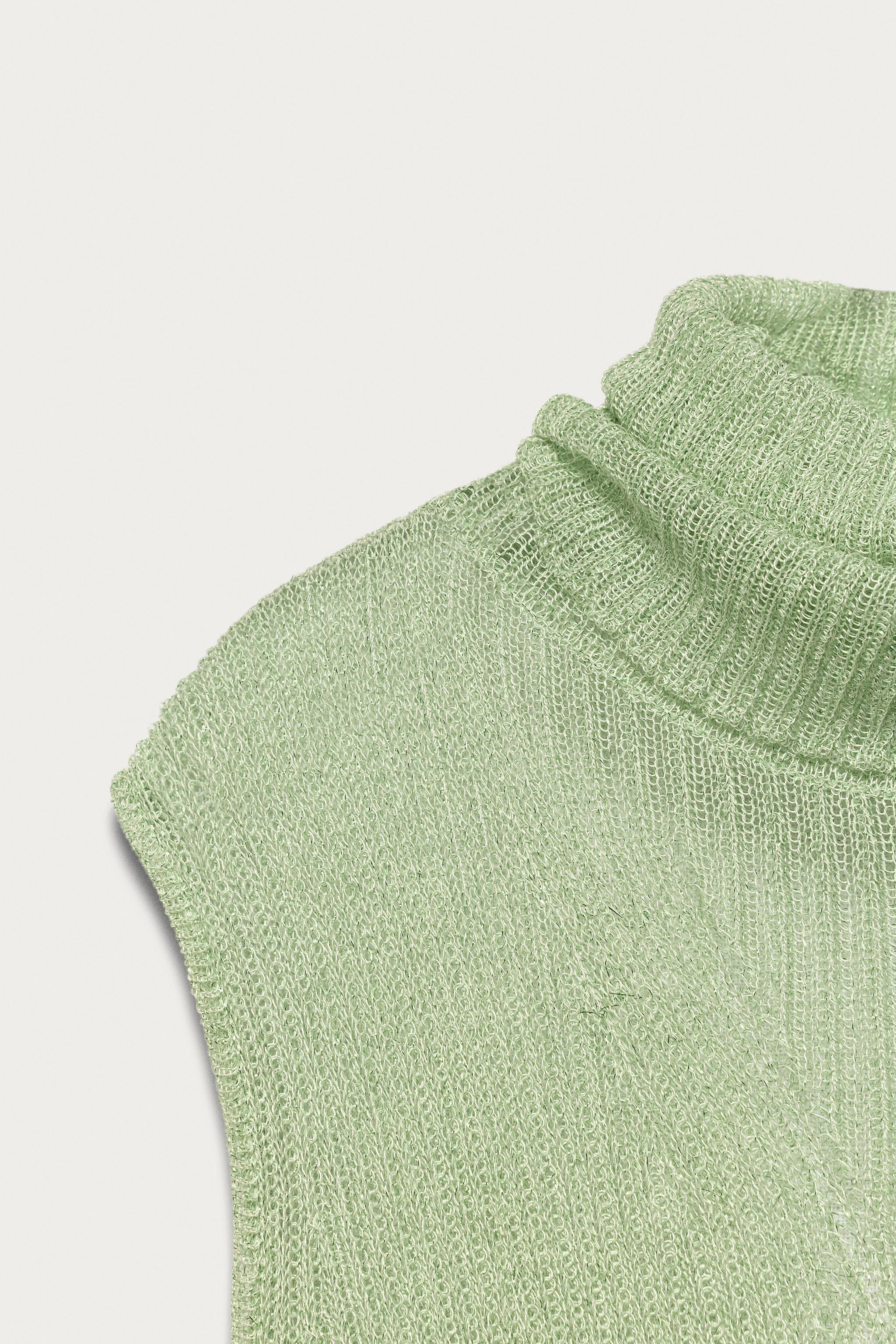 MARISA BERENSON X ZARA METALLIC THREAD KNIT TOP — фото 3