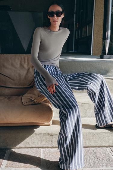 ТОП ИЗ ТОНЧАЙШЕГО ТРИКОТАЖА — СВЕТЛО-СЕРЫЙ от Zara