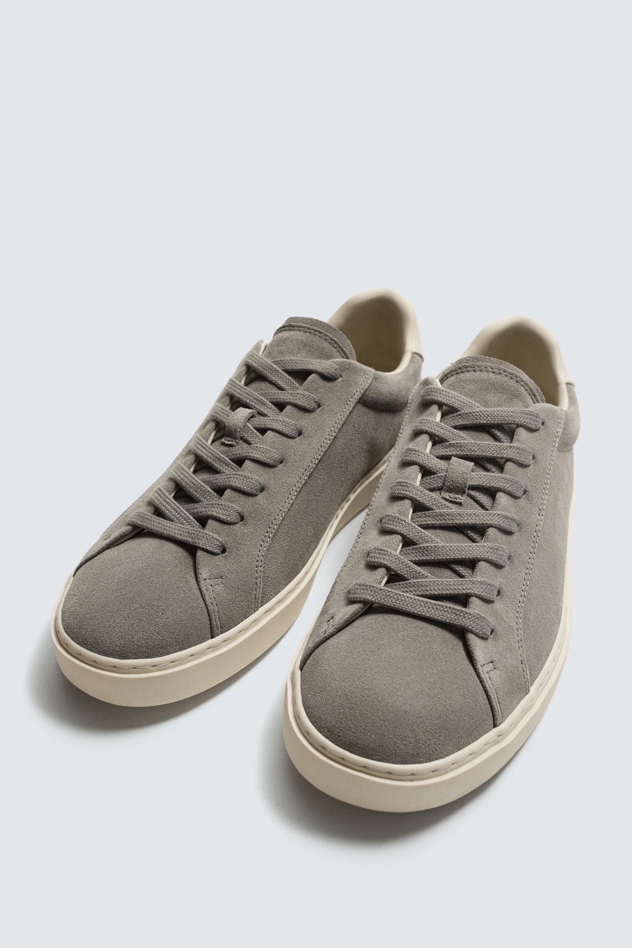 LEATHER HEEL DETAIL SNEAKERS