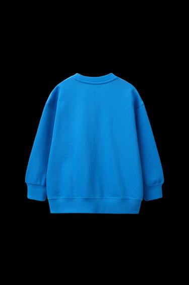 SLOGAN PRINT SWEATSHIRT - Bluish by Zara