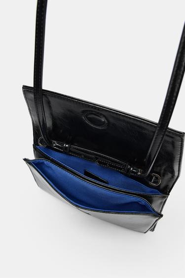 EMBOSSED FLAP BAG - Black by Zara - Image 6