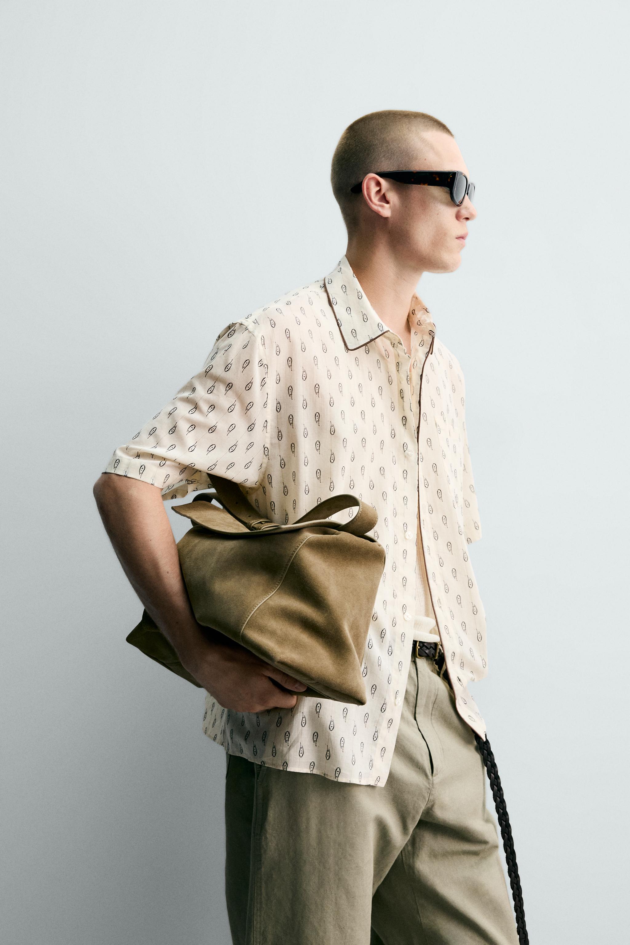 CHEMISE RELAXED FIT PAISLEY CONTRASTÉE