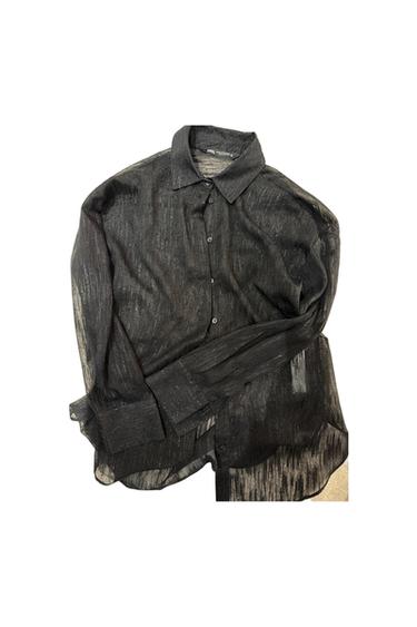 BLACK SHINNY SHIRT