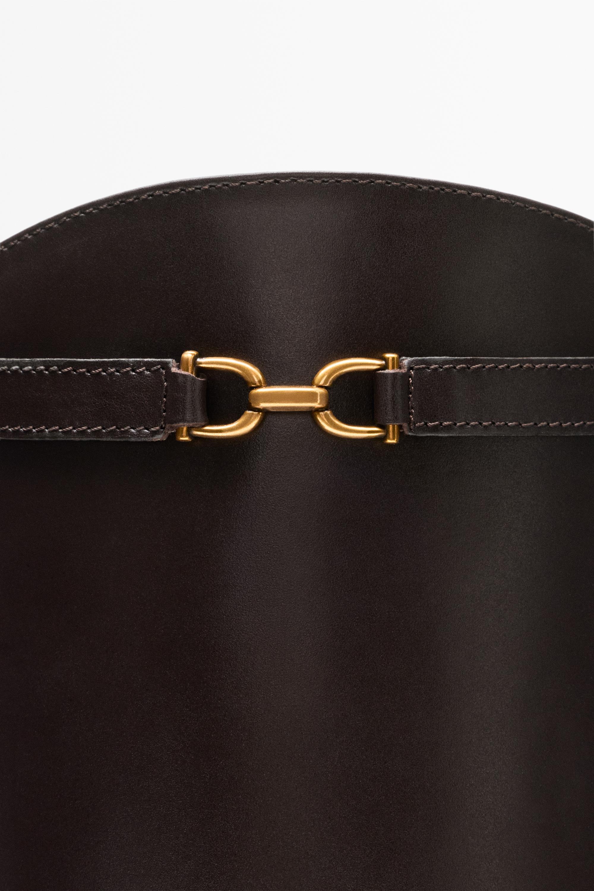 Leather riding boot