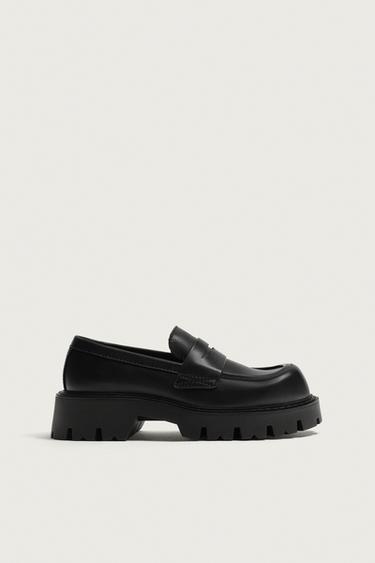 Zara CHUNKY LOAFERS - Black
