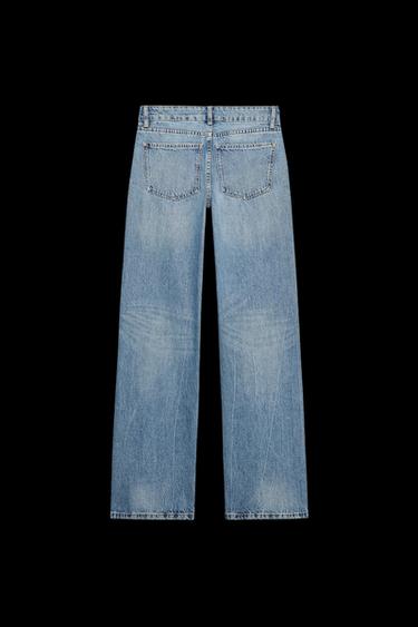 JEANS TRF WIDE LEG MIT NIEDRIGEM BUND - Hellblau von Zara