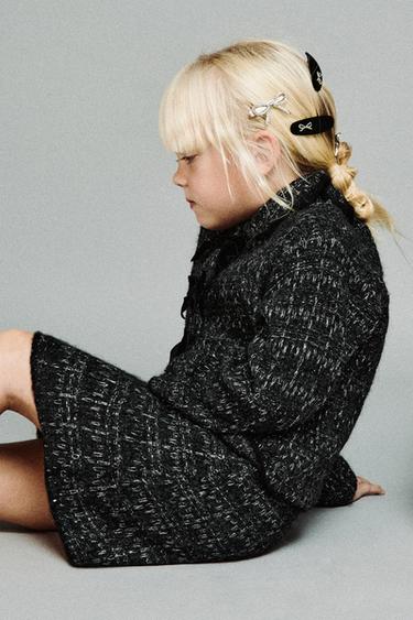 FALDA PUNTO BRILLOS  - Gris Antracita de Zara