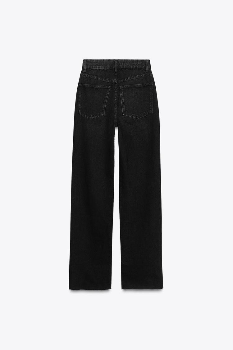 Jeans de tiro alto y pierna ancha TRF 8