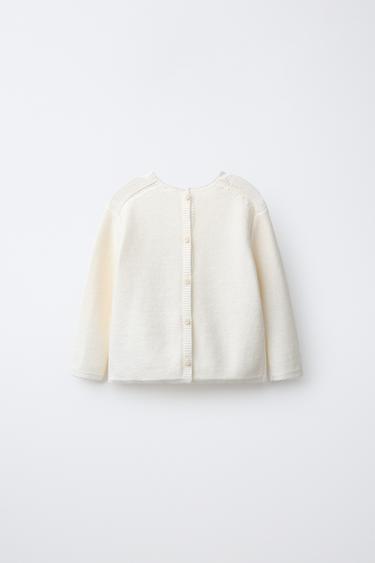 PULL EN MAILLE À PATCHS LAPINS - Écru de Zara - Image 1