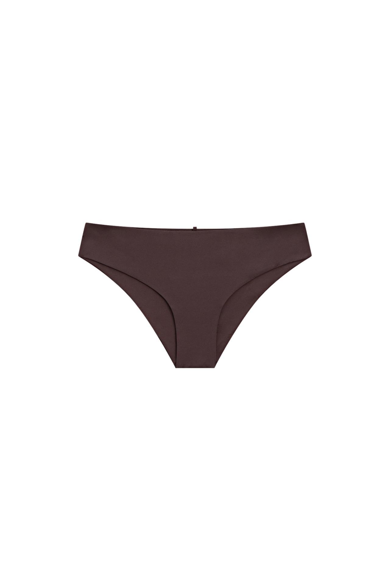 Bikini bottoms with gathered detail — Brown