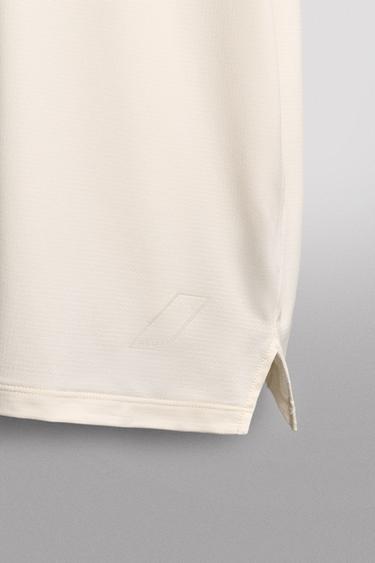 TECHNICAL TEXTURED T-SHIRT - Ecru / Marl by Zara - Image 2