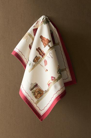 LOT TORCHONS COTON ALIMENTS DE NOËL (LOT DE 2) - Rouge de Zara - Image 5