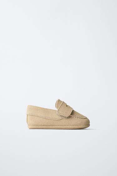 LEATHER LOAFERS - Sand Brown by Zara
