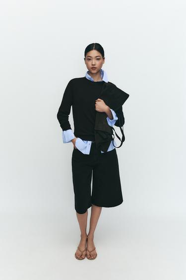 JERSEY BÁSICO PUNTO - Negro de Zara - Imagen 0
