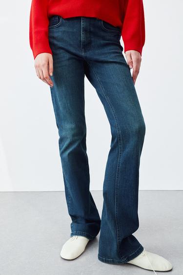 JEANS ZW COLLECTION BOOTCUT TIRO MEDIO - Índigo oscuro de Zara