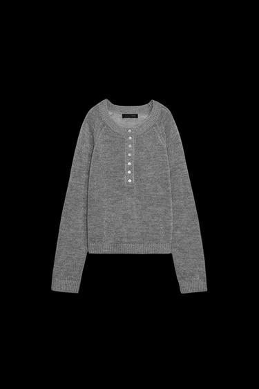 JERSEY PANADERO PUNTO - Gris vigoré de Zara - Imagen 0