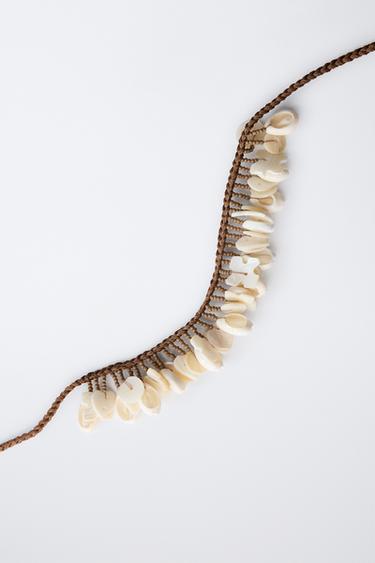 COLLIER TRESSE COQUILLAGES - Marron de Zara - Image 1