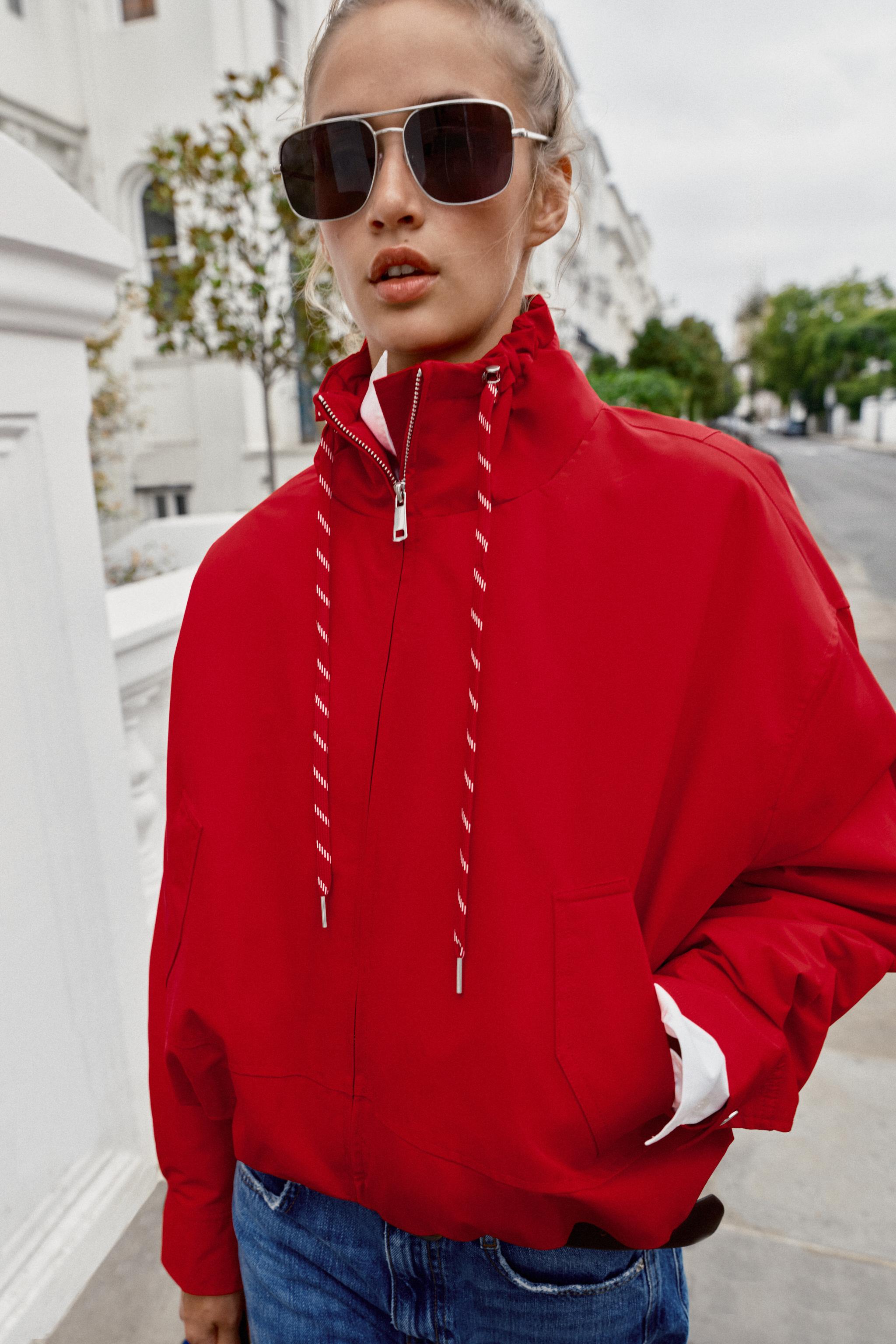 WATER-REPELLENT QUILTED JACKET — Red
