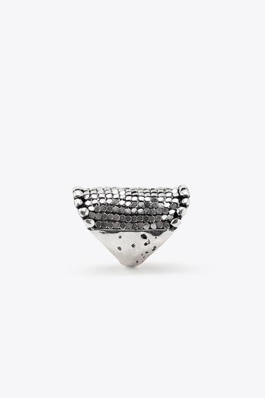 MAXI BAGUE MAILLE MÉTALLIQUE - Argent de Zara - Image 3