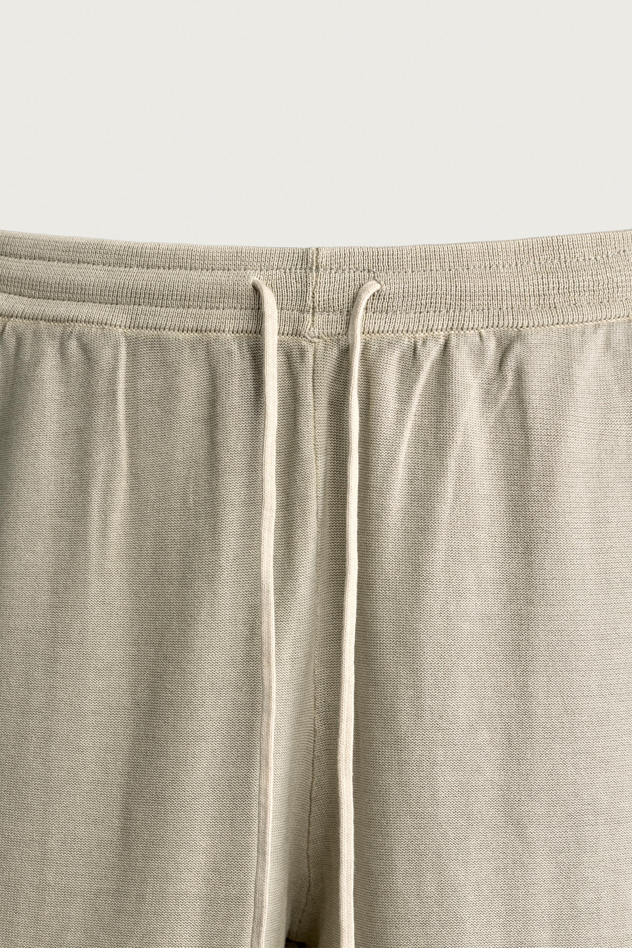 PANTALON COUPE DÉCONTRACTÉE EN MAILLE DE COTON