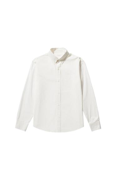 CAMISA REGULAR FIT BOLSILLO - Blanco de Zara